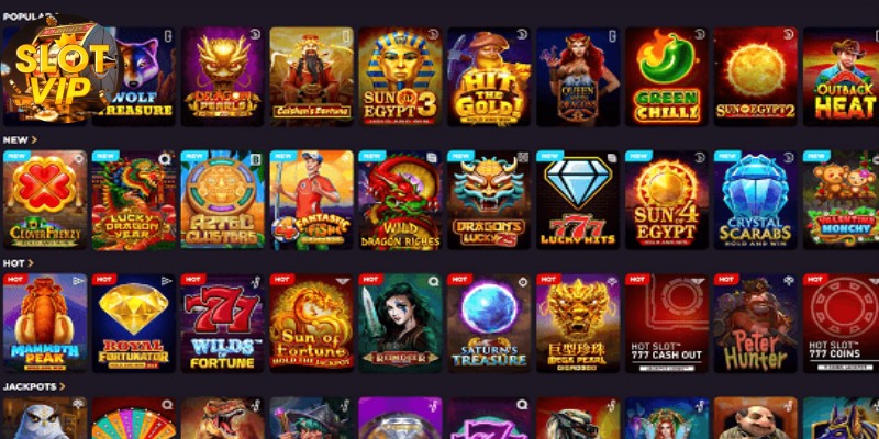 Jackpot & Slot Game Selection